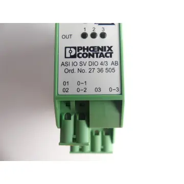 Produktfoto 1 von Phoenix Contact 2736505 ASI IO SV DIO 4/3 AB Modul SN: 10066506351154