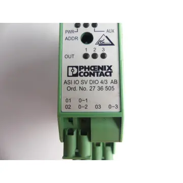 Phoenix Contact 2736505 ASI IO SV DIO 4/3 AB Modul SN: 10066506351345