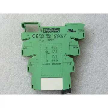 Produktfoto 1 von Phoenix Contact 29 67 01 5 PLC - BSC - 24DC / 21 - 21 Interfaceklemme