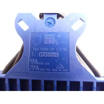 Produktfoto 1 von Phoenix Contact Typ TMB-CP 2,5/10 2x Reihenklemme Kabel - Länge: 0,85m