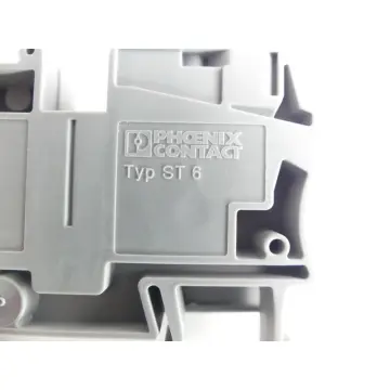 Produktfoto 1 von Phoenix Contact Typ ST 6 1000V~ 6mm² Reihenklemme grau + Abschlussplatte