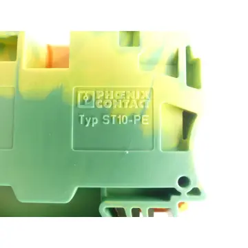 Produktfoto 1 von Phoenix Contact Typ ST 10-PE 800V~ 10mm² Schutzleiterklemme + Abschlussdeckel
