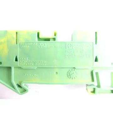 Produktfoto 1 von Phoenix Contact Typ ST 1,5-QUATTRO-PE 1,5mm² Reihenklemme grün/gelb VPE: 10 St.