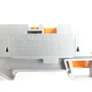 Produktfoto 1 von Phoenix Contact TYP ST 2,5-QUATTRO Durchgangsklemme + Abschlusspl. VPE: 2St