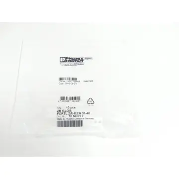 Phoenix Contact ZB 5, LGS: Fortl. Zahlen 31 - 40 VPE 10 St. 1050017 ungebraucht