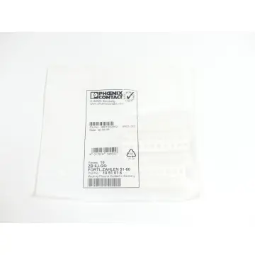 Produktfoto 1 von Phoenix Contact ZB 6,LGS:Fortl.Zahlen 51-60 VPE 10St. 10 51 01 6 ungebraucht