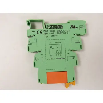 Produktfoto 1 von Phoenix PLC-BSC-24DC/21-21 Grundklemme 29 67 01 5 mit Schrack RTE24024 Relais