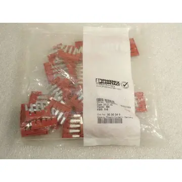 Produktfoto 1 von Phonenix Contact FBS 5-6 Kontaktbrücke rot 5 polig -ungebraucht- in Orginal Verpackung VPE 50 Stück Ord. Nr. 30 30 34 9