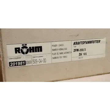 Produktfoto 1 von Röhm ZFM - 200/3 = Nr.509-04 Kraftspannfutter