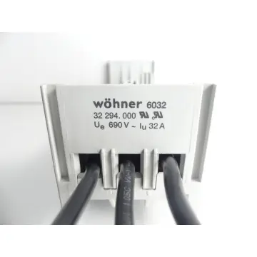 Produktfoto 1 von Wöhner 6032 / 32 294.000 Sammelschienenadapter Ue 690 V~lu 32 A 3-polig
