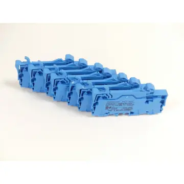 Produktfoto 1 von Wago 2004-1304 Durchgangsklemme 4mm² blau VPE 7 Stück