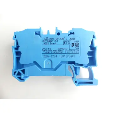 Produktfoto 1 von WAGO TOPJOB S 2006-1204 800V~ 6mm² Durchgangsklemme blau VPE: 3 Stück