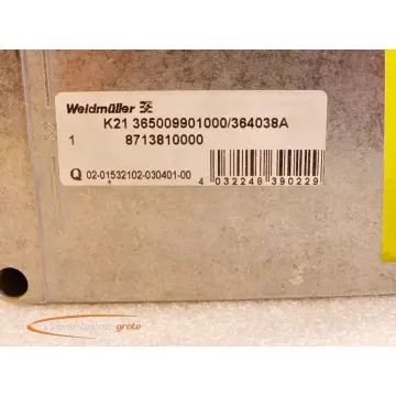Produktfoto 1 von Weidmüller Alu-Gehäuse K21 365009901000/364038A