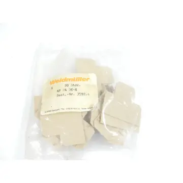 Produktfoto 1 von Weidmüller AP PA DK-4 Abschlussplatte 3592.6 VPE 20 Stück ungebraucht