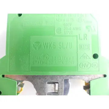 Produktfoto 1 von Weidmüller WK6 SL/U 600V~ Durchgangsklemme grün/gelb