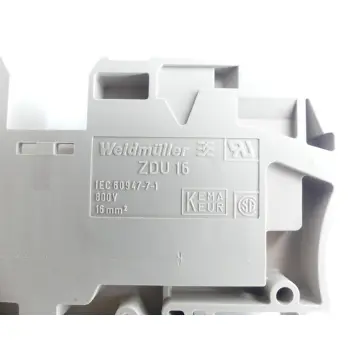 Produktfoto 1 von Weidmüller ZDU 16 800V~ 10mm² Durchgangsreihneklemme VPE: 7 Stück