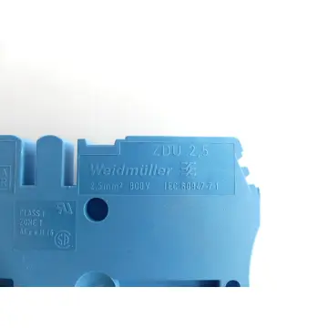 Produktfoto 1 von Weidmüller ZDU 2,5 2,5mm² 800V~ Reihenklemme blau VPE: 5 Stück