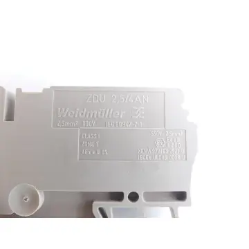 Produktfoto 1 von Weidmüller ZDU 2,5/4AN 2,5mm² 800V~ Reihen-Durchgangsklemme VPE: 3 Stück