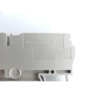 Produktfoto 1 von Weidmüller ZDU 2,5/4AN 2,5mm² 800V~ Reihen-Durschgangsklemme VPE: 10 Stück