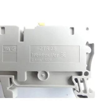 Produktfoto 1 von Weidmüller ZTR 2,5 2,5mm² 500V~ Reihenklemme + Abschlussplatte ZAP/TW1