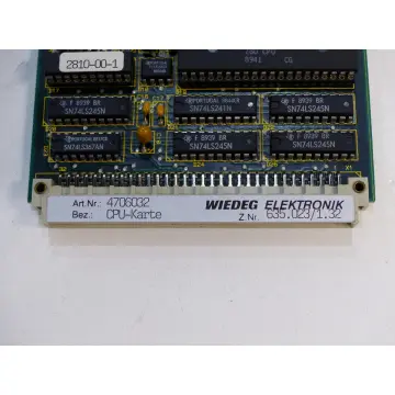Produktfoto 1 von Wiedeg Elektronik 4706032 CPU-Karte 635.023/1.32 > ungebraucht! <