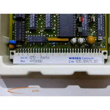 Produktfoto 1 von Wiedeg Elektronik 4709380 CPU-Karte 635.004/1.10 - ungebraucht! -