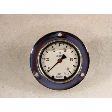 Produktfoto 1 von WIKA CL 1.6 Manometer mit Silikonoel gefüllt Anschluß Rückseite waagerecht