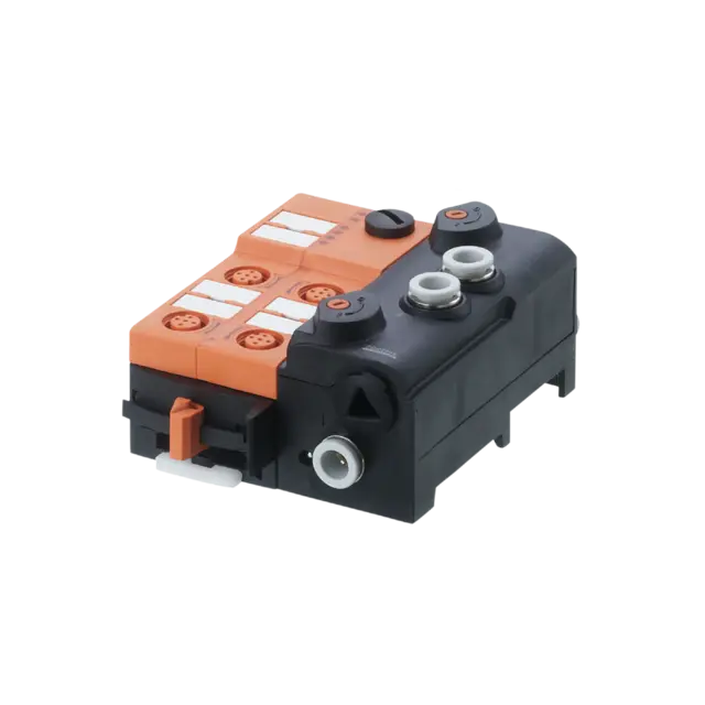 Produktfoto 1 von AC570A: AS-i Pneumatikmodul; 108 x 85 x 50 mm; AS-i; AirBox 5/3 closed 4DI-Y II