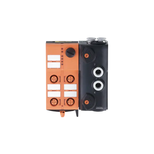 Produktfoto 1 von AC542A: AS-i Pneumatikmodul; 108 x 85 x 50 mm; AS-i; AirBox 2x3/2 4DI-Y II 3D; S