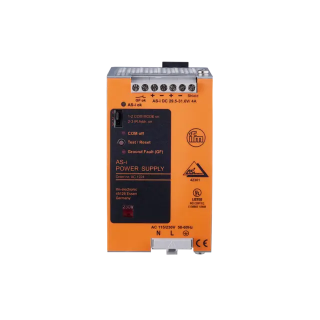 Produktfoto 1 von AC1224: AS-Interface Stromversorgung; 131 x 73 x 107 mm; Ausgangsstrom AS-i 4 A;