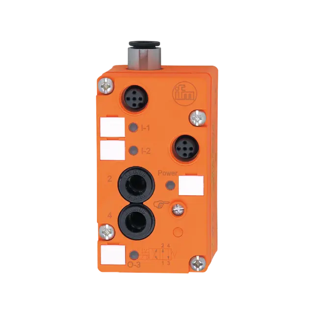 Produktfoto 1 von AC2057: AS-i Pneumatikmodul; 95 x 45 x 50 mm; AirBox 2DI 1PO M12 V2A; Anschlussk