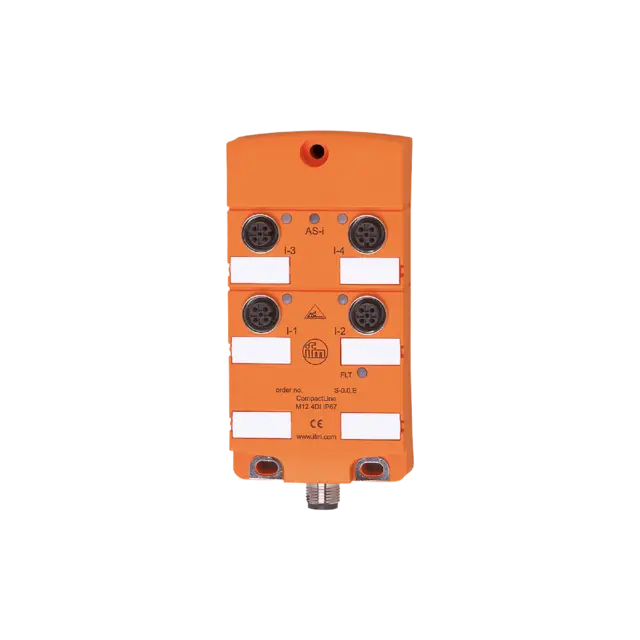 Produktfoto 1 von AC2464: AS-i Eingangsmodul; 118,2 x 60 x 27 mm; CompactLineM12 4DI M12; Steckver