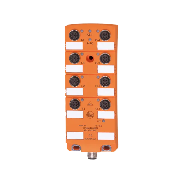 Produktfoto 1 von AC2465: AS-i Eingangs-/Ausgangsmodul; 152 x 60 x 27 mm; CompactLineM12 4DI 4DO M