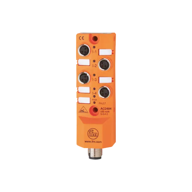 Produktfoto 1 von AC2484: AS-i Eingangsmodul; 90,5 x 30 x 23,5 mm; CompactM8 4DI; Steckverbindung;
