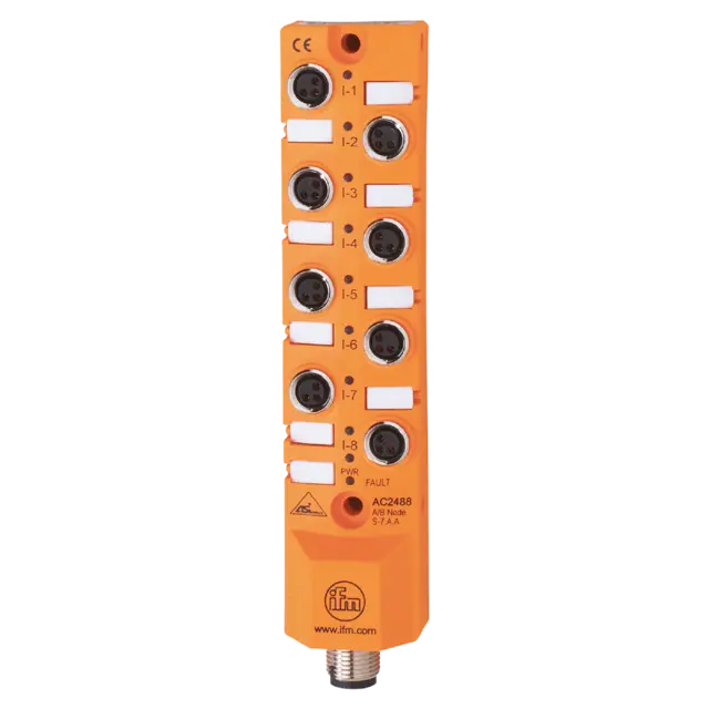 Produktfoto 1 von AC2489: AS-i Eingangsmodul; 134,5 x 30 x 23,5 mm; CompactM8 2 x 4 DI A/B; Steckv