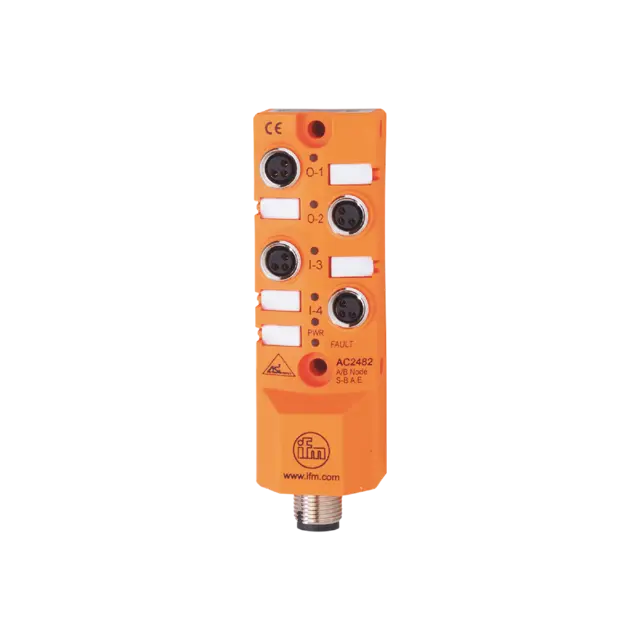 Produktfoto 1 von AC2482: AS-i Eingangs-/Ausgangsmodul; 90,5 x 30 x 23,5 mm; CompactM8 2DI 2DO; St