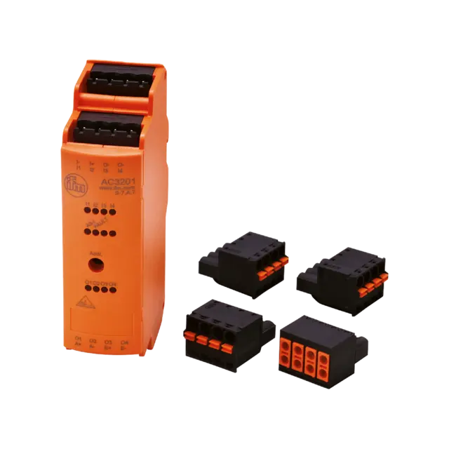 AC3201: AS-i Eingangs-/Ausgangsmodul; 129,3 x 25,4 x 59,3 mm; SmartL25 4DI AUX 4