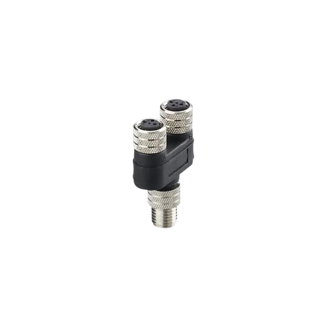 Produktfoto 1 von E12269: Y-Verteiler; Betriebsspannung < 30 V AC; M8; 2; IP 68; Silikonfrei ja; V