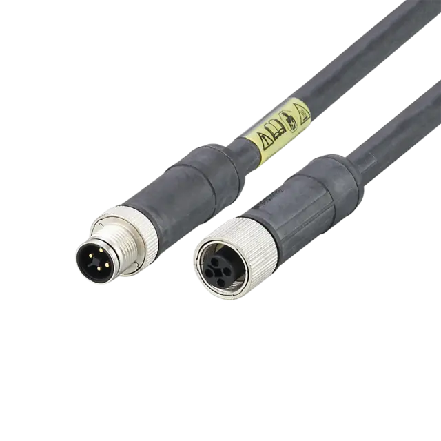 Produktfoto 1 von E12427: Verbindungskabel; Powerkabel, T-codiert; 5 m; PUR; IP 67; Vergoldete Kon