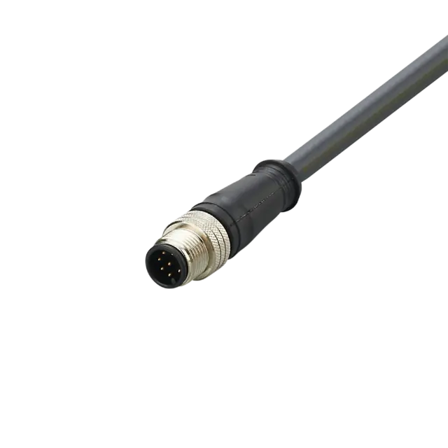 Produktfoto 1 von E12436: Anschlusskabel mit Stecker; Betriebsspannung < 30 V AC; 2 m; PUR; IP 67