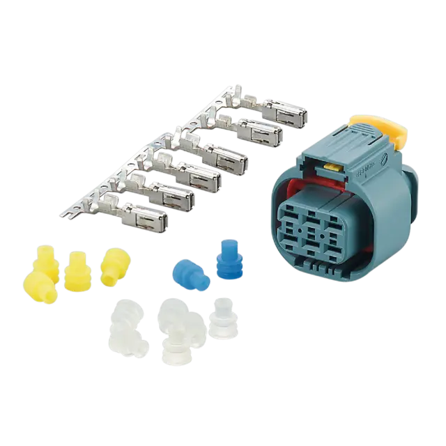 Produktfoto 1 von E12582: Konfektionierbare AMP-Buchse; Gehäusewerkstoffe Buchsengehäuse: PBT; Kon