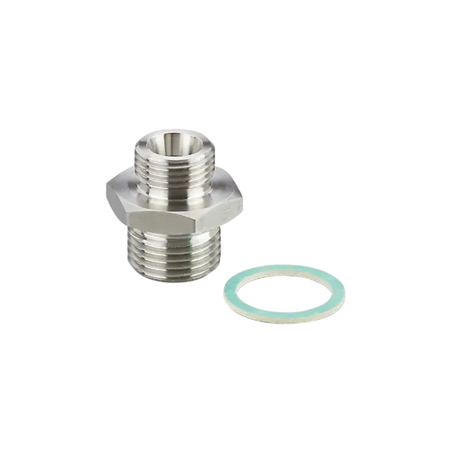 Produktfoto 1 von E40096: Einschraubadapter für Prozesssensoren; M18 x 1,5 mm; Sensorikanschluss M