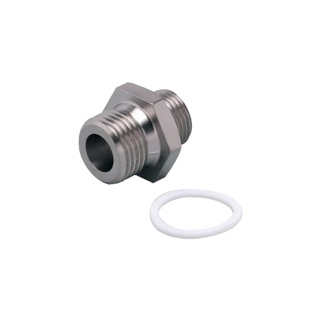 Produktfoto 1 von E40114: Einschraubadapter für Prozesssensoren; M18 x 1,5 mm; Sensorikanschluss M