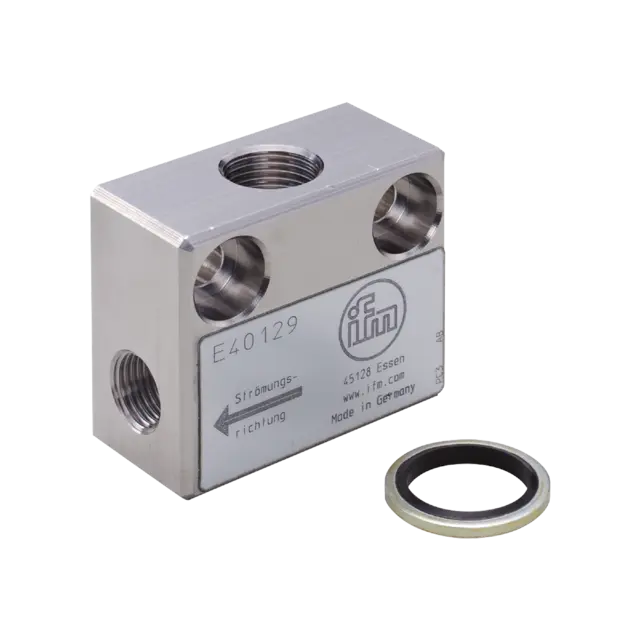 Produktfoto 1 von E40129: Prozessadapter für kleine Durchflussmengen; M12 x 1 mm; Sensorikanschlus