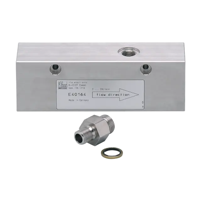 Produktfoto 1 von E40164: Prozessadapter für kleine Durchflussmengen; Sensorikanschluss M18 x 1,5;