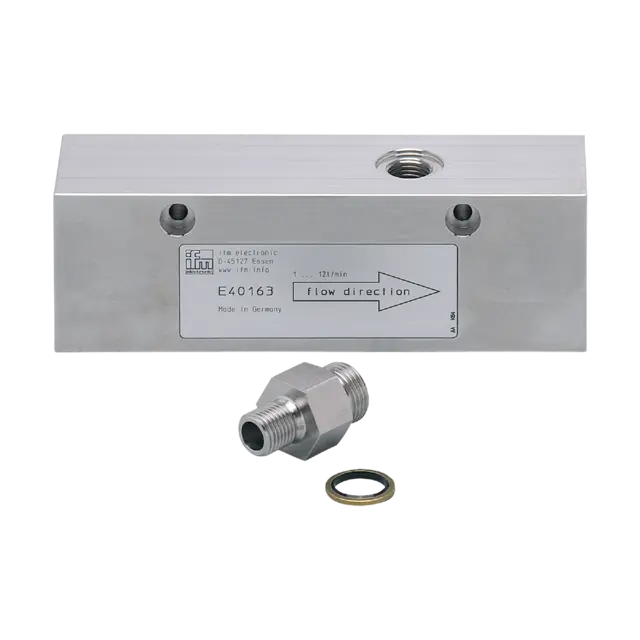 Produktfoto 1 von E40163: Prozessadapter für kleine Durchflussmengen; Sensorikanschluss M18 x 1,5;