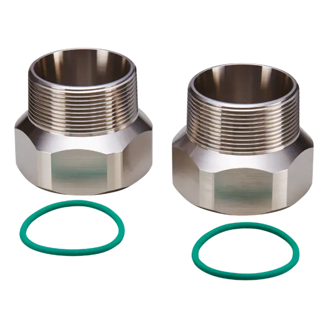 Produktfoto 1 von E40228: Einbauadapter für Strömungssensoren; Sensorikanschluss G 2; Prozessansch