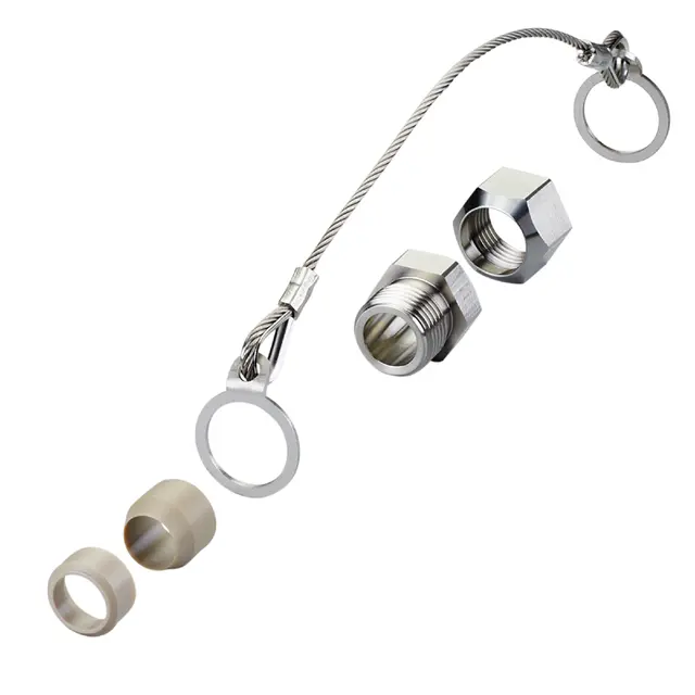 Produktfoto 1 von E43322: Klemmadapter für Prozesssensoren; Sensorikanschluss Ø 14 mm; Prozessansc