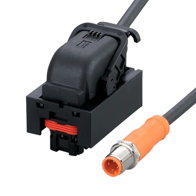 Produktfoto 1 von E70450: Verbindungskabel; 0,6 m; PVC; Gehäusewerkstoffe PBT-GF20; IP 65