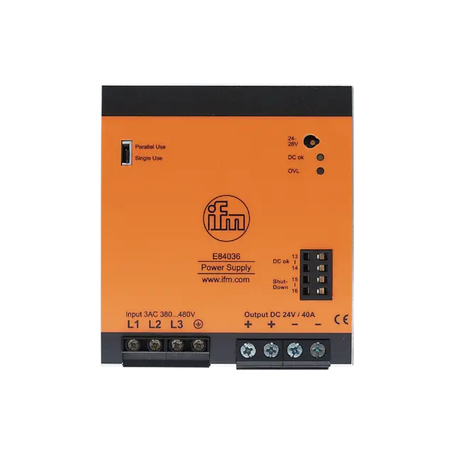 Produktfoto 1 von E84036: Schaltnetzteil 24 V DC; 40 A; Eingangsspannung AC 380...480 V; 124 x 110
